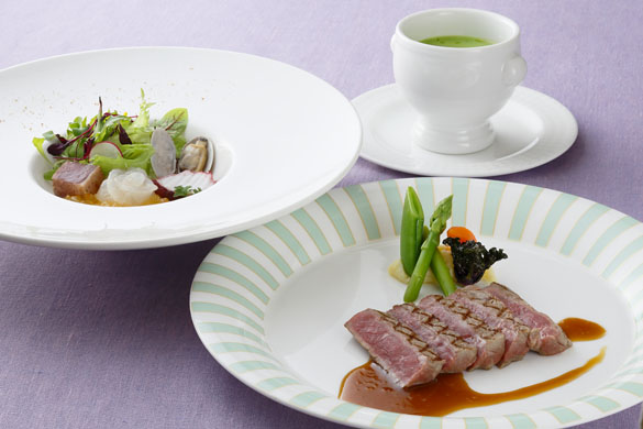 3月 4月 旬の魚料理or牛ロース肉を愉しむ シェフおすすめディナー 神戸三宮のランドマークホテル ホテルオークラ神戸 公式